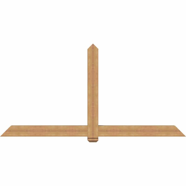 Ekena Millwork Eugene Smooth Timber Gable Bracket, Western Red Cedar, 96"W x 48"H x 5 1/2"D x 5 1/2"F, 12/12 Pitch GBW096X48X0606EUG00SWR - main